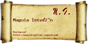 Magula István névjegykártya